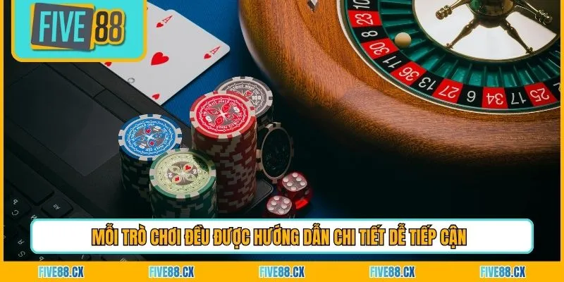 Mỗi trò chơi đều được hướng dẫn chi tiết dễ tiếp cận